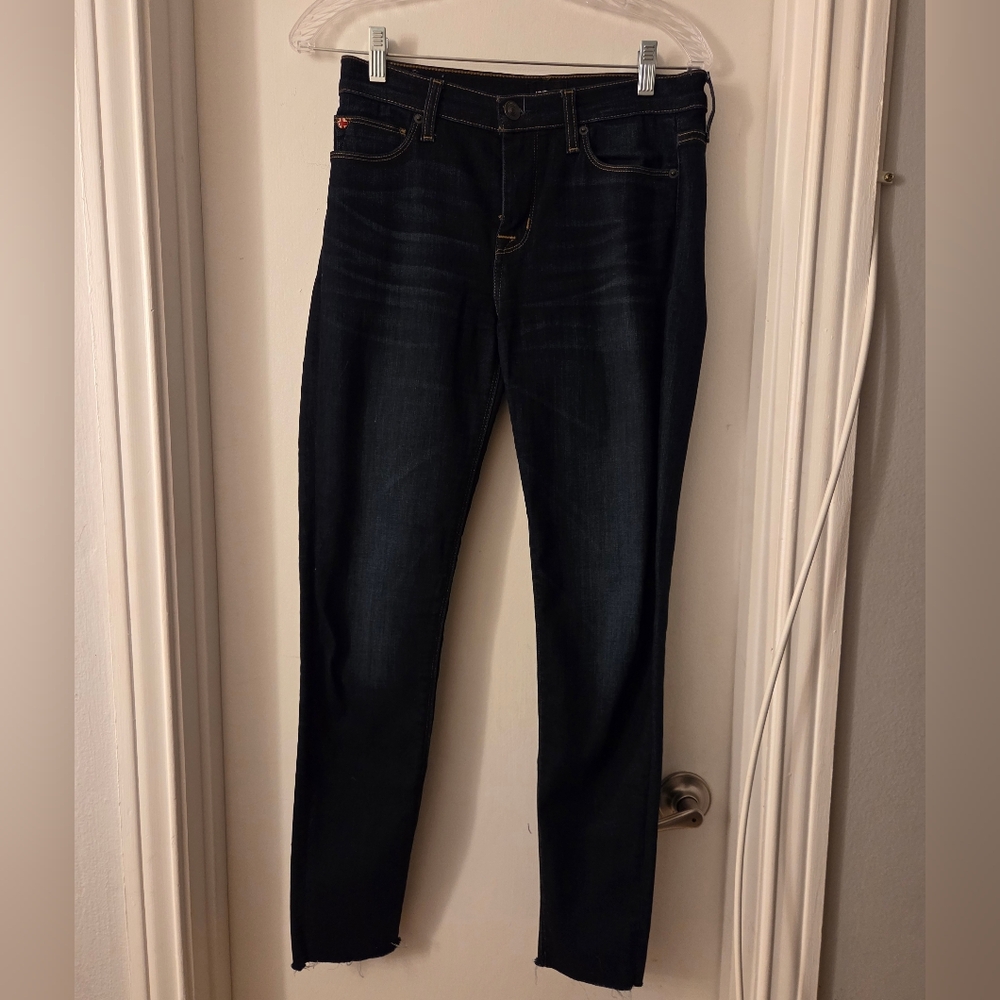 Hudson Natalie: Midrise Ankle Deep Indigo Super Skinny Jeans Sz 28